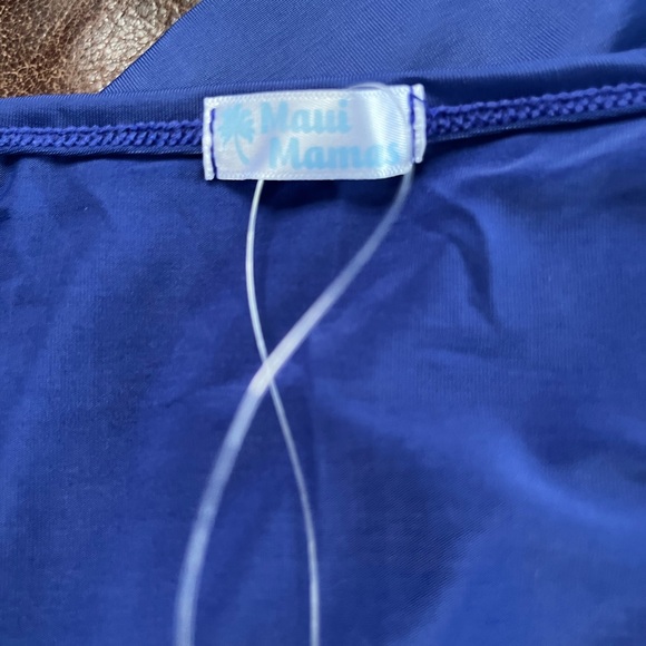 Maui Mamas One Size Fits Most Royal Blue kimono - Picture 7 of 9